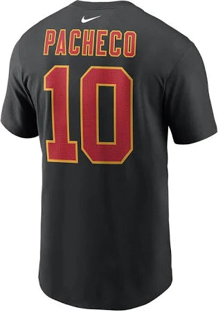 Isiah Pacheco Kansas City Chiefs Black Alt FUSE Short Sleeve Player T Shirt