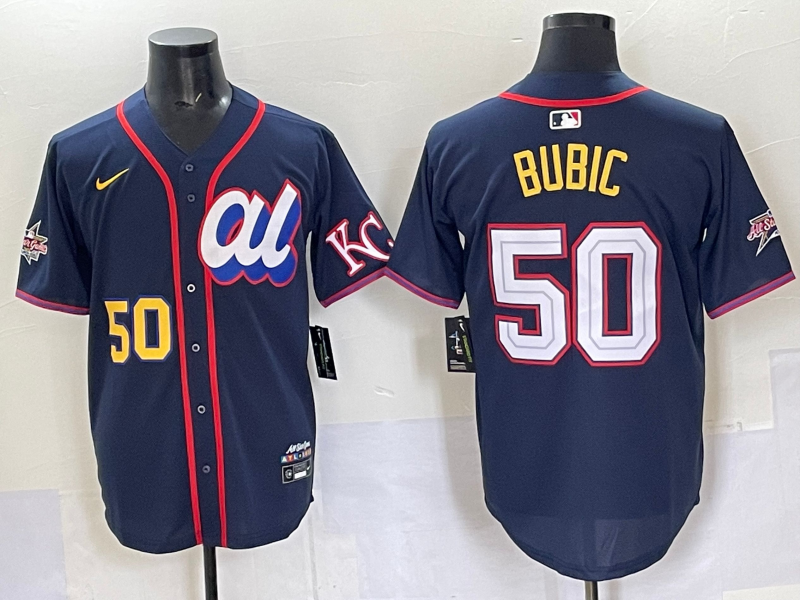 Men's American League Kris Bubic #50 Navy 2025 All-Star Edition Limited Player Jersey