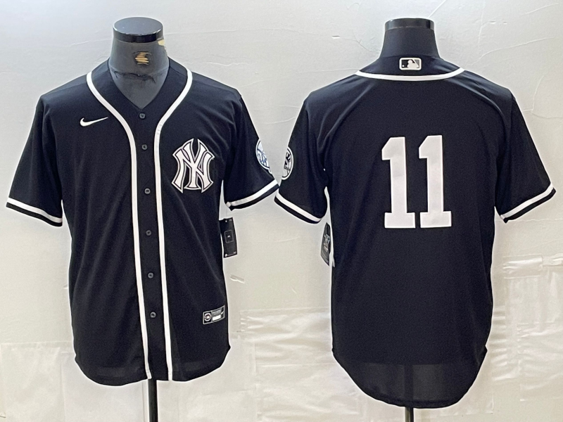 Men's New York Yankees Anthony Volpe #11 Black Limited Name Jersey1