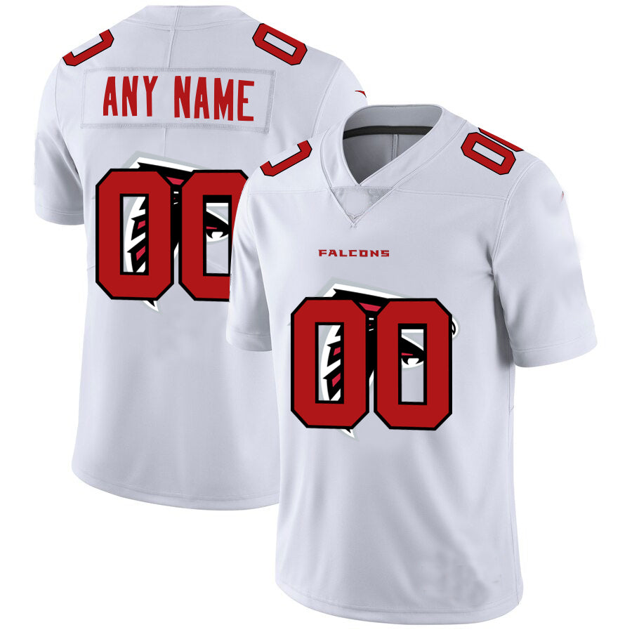 Custom1 Atlanta Falcons White Team Big Logo Vapor Untouchable Limited Jersey1 Stitched American Football Jerseys