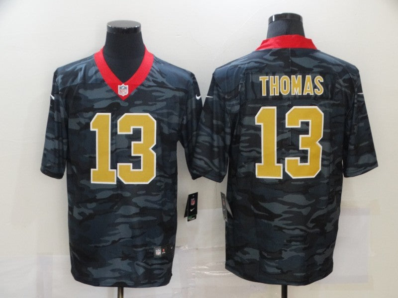 Men's New Orleans Saints Michael Thomas #13 Gray Camouflage Game Jersey1