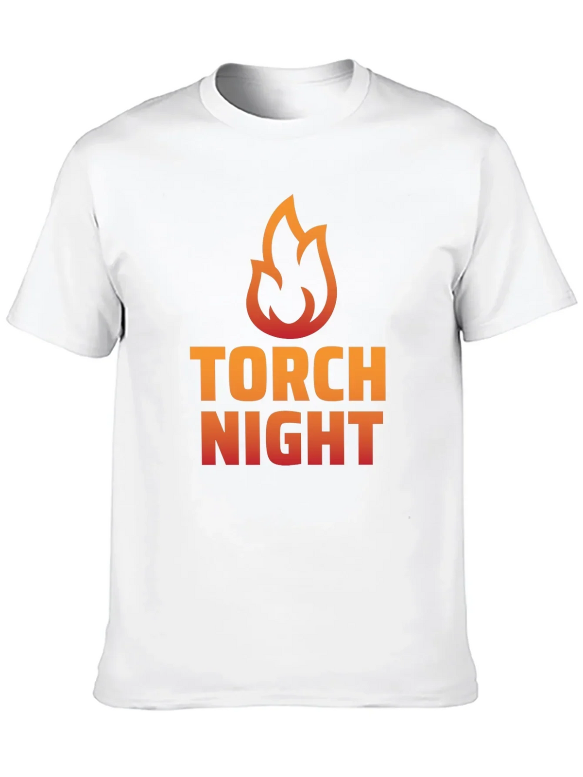 Torch Night Graphic Tee - Bold Flame Design