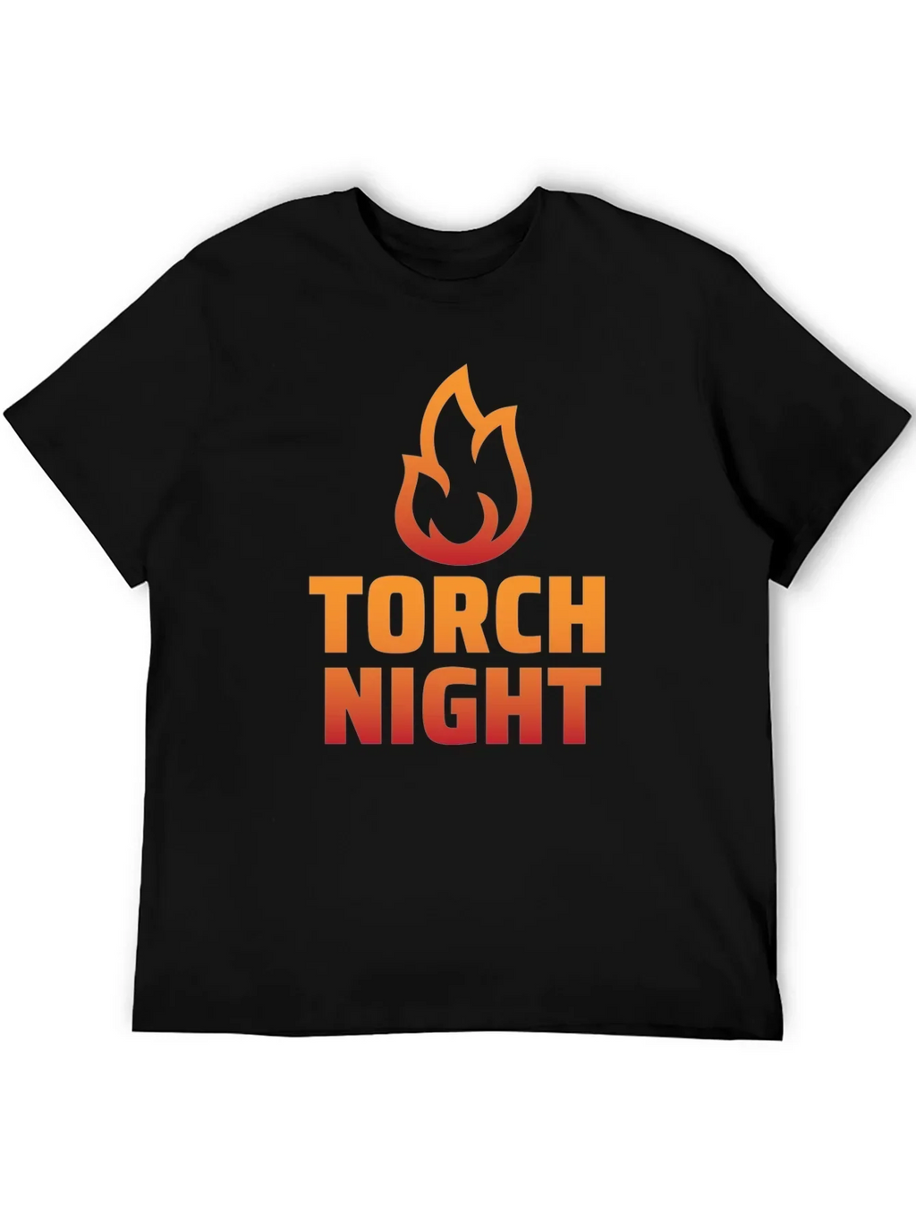 Torch Night Graphic Tee - Bold Flame Design