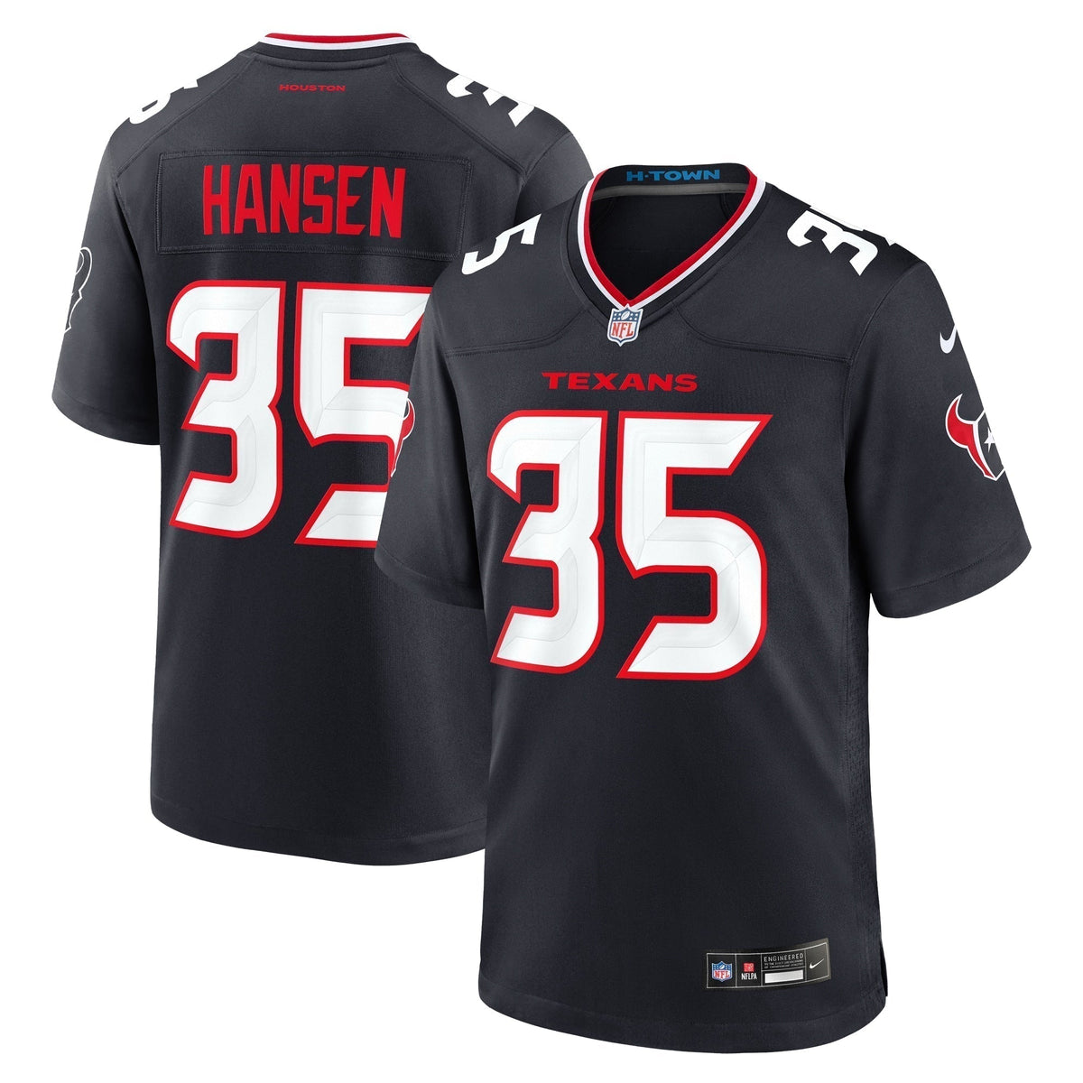 Jake Hansen Houston Texans  Team Game Jersey -  Navy