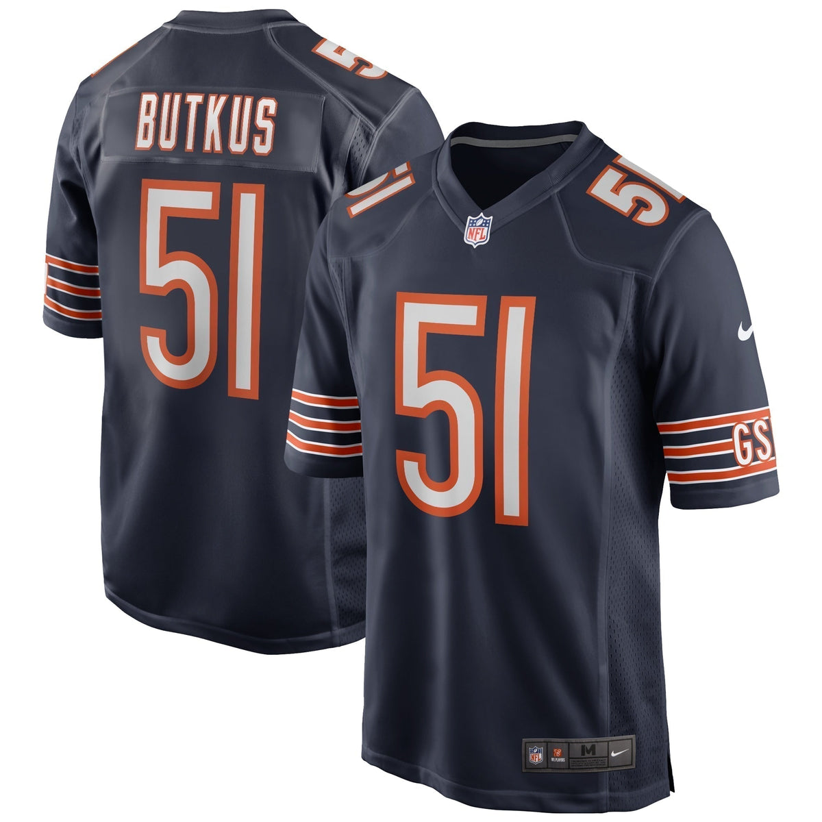 Dick Butkus Chicago Bears  Game Retired   Jersey - Navy
