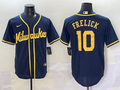 Men's Milwaukee Brewers Sal Frelick #10 Navy Alternate Limited Player Jersey1