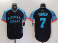 Men's National League Trea Turner #7 Navy 2024  All-Star Game Limited Player Jersey1