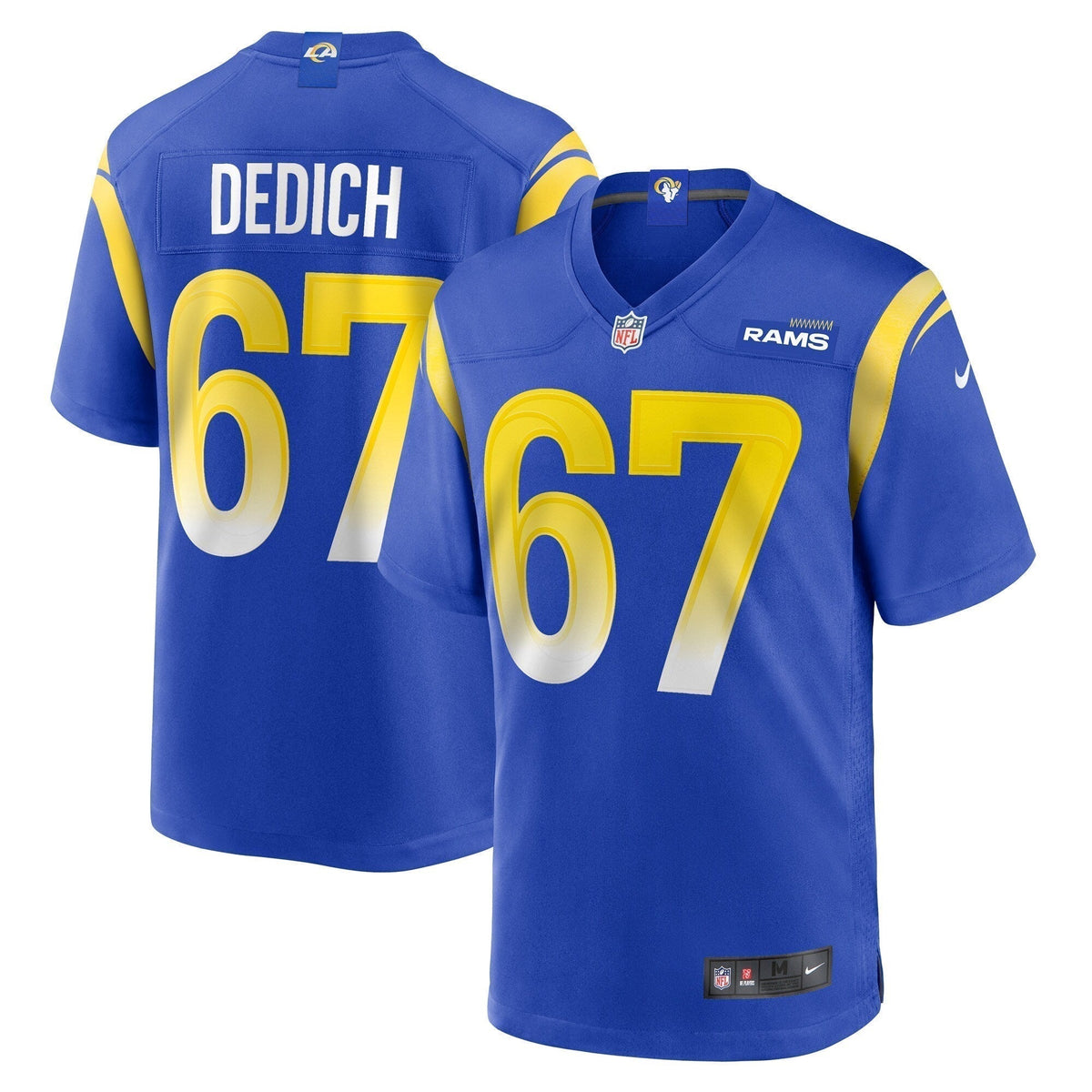 Justin Dedich Los Angeles Rams  Game Jersey -  Royal
