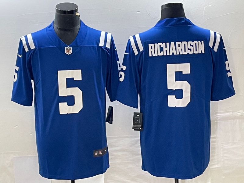 Men's Indianapolis Colts Anthony Richardson #5 Royal 2023  Draft First Round Pick Game Jersey1