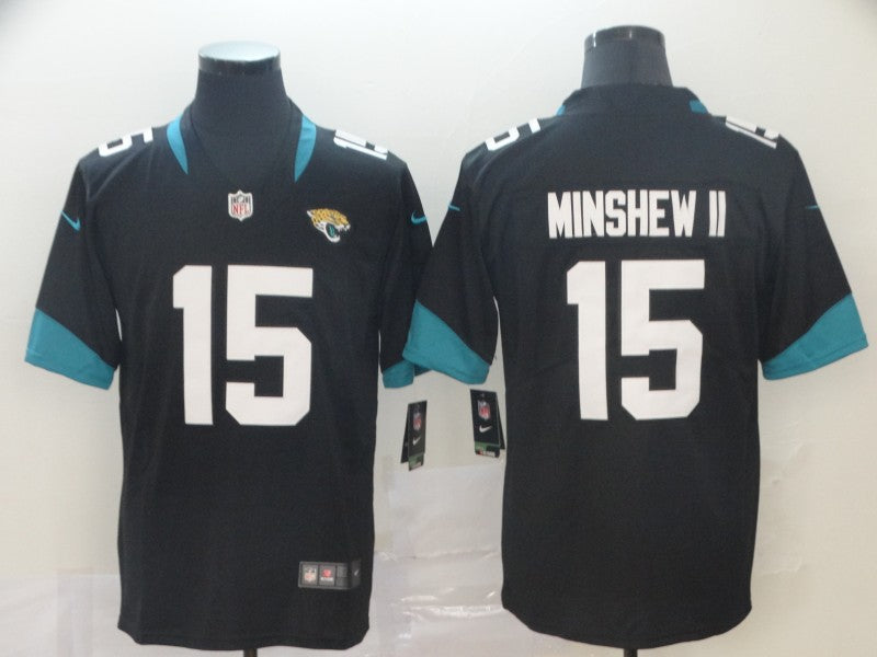 Men's Jacksonville Jaguars Gardner Minshew II #15 Black Game Player Jersey1