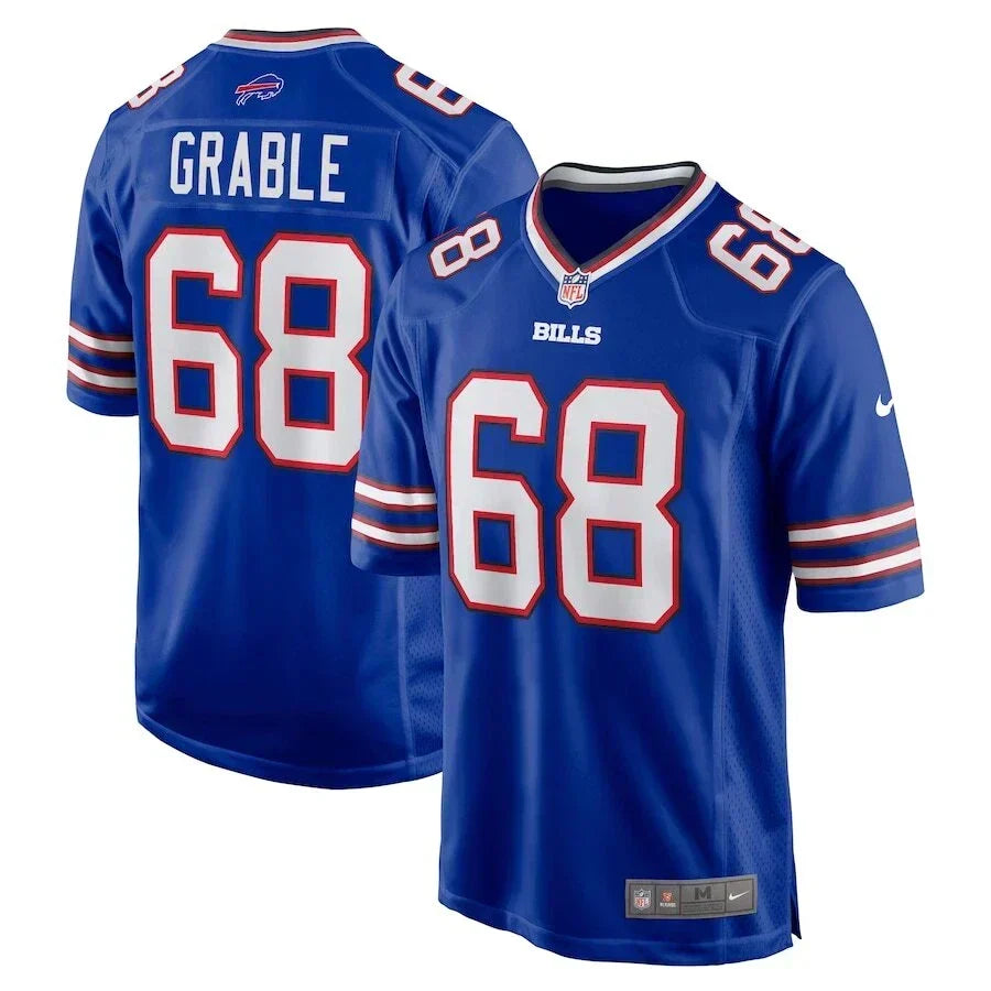 Buffalo Bills Tylan Grable #68  Men's Royal Blue Official  Game Jersey