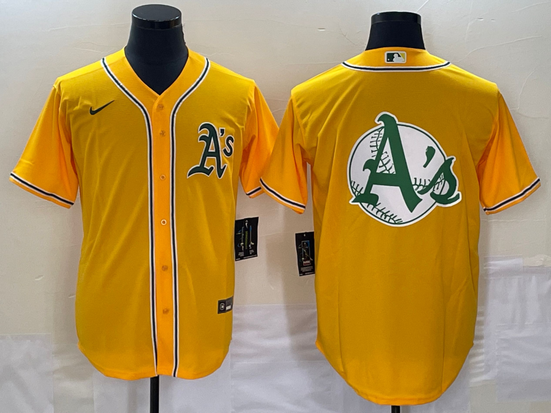 Men's Oakland Athletics Gold Alternate Replica Team Jersey1