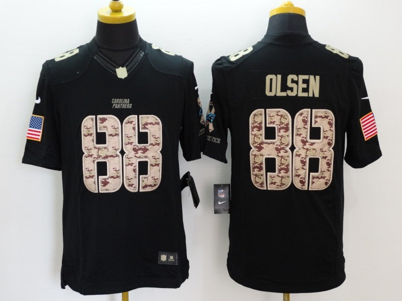 Men's Carolina Panthers Greg Olsen #88 Black Game Player Jersey1