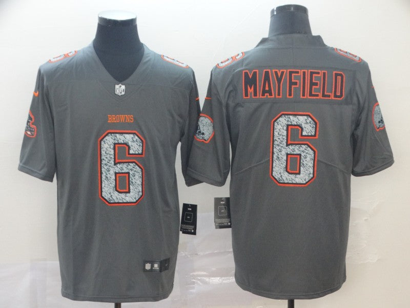 Men's Cleveland Browns Baker Mayfield Gray Game Jersey1