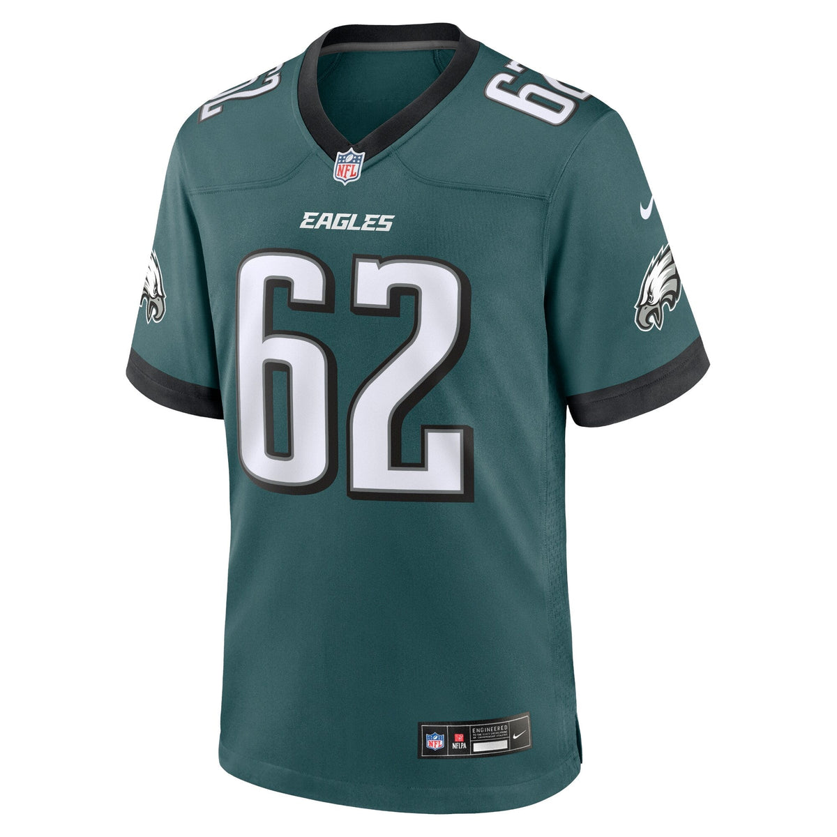 Jason Kelce Philadelphia Eagles  Team Game Jersey - Midnight Green