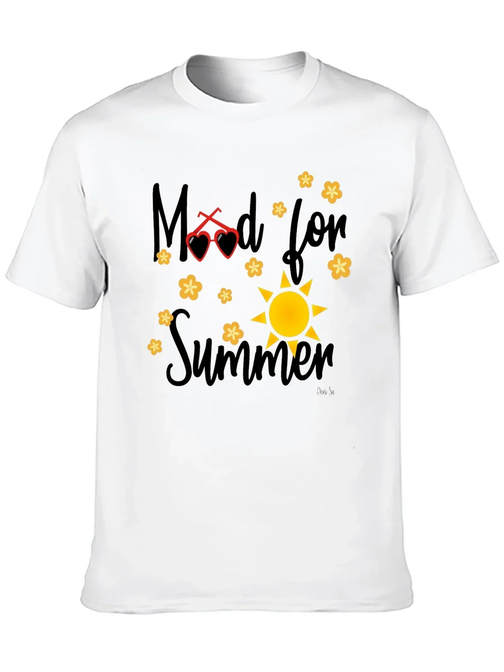 Mood for Summer Graphic Black T-Shirt