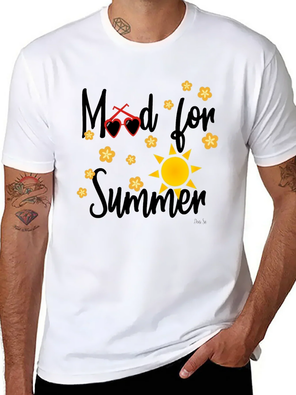 Mood for Summer Graphic Black T-Shirt
