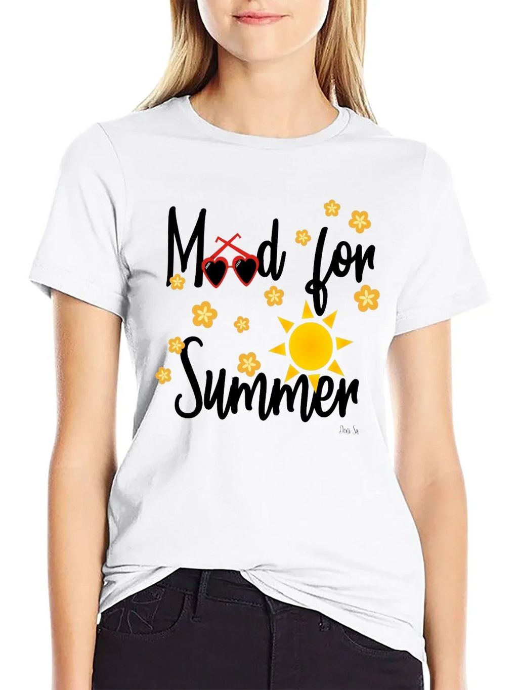 Mood for Summer Graphic Black T-Shirt
