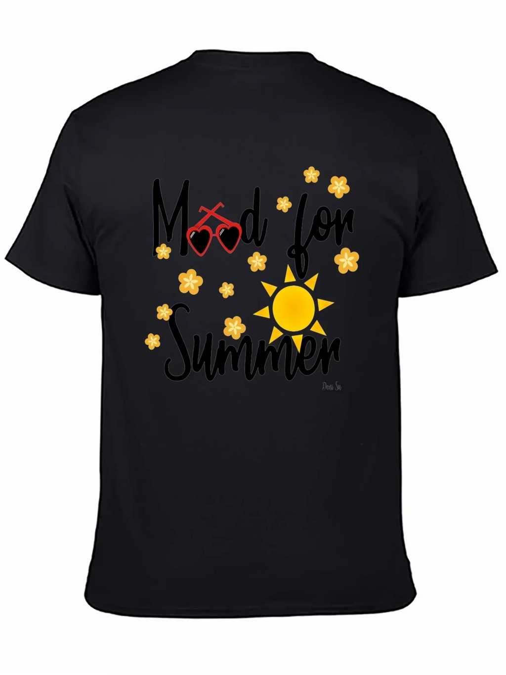 Mood for Summer Graphic Black T-Shirt
