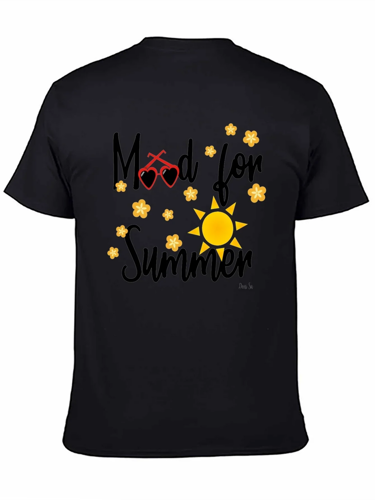 Mood for Summer Graphic Black T-Shirt