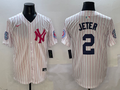 Men's New York Yankees Derek Jeter #2 White Team Player Jersey
