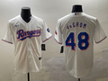 Men's Texas Rangers Jacob deGrom #48 White Limited Player Jersey1