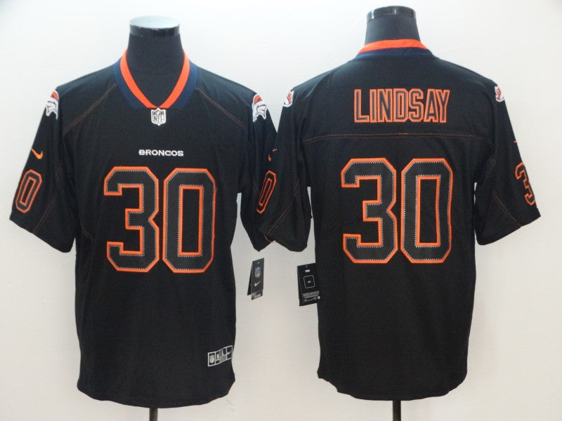 Men's Denver Broncos Phillip Lindsay #30 Black Game Jersey1