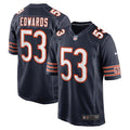 TJ Edwards Chicago Bears  Game   Jersey - Navy