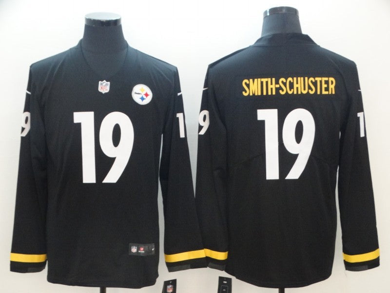 Men's Pittsburgh Steelers #19 JuJu Smith-Schuster Black Authentic Game Jersey1
