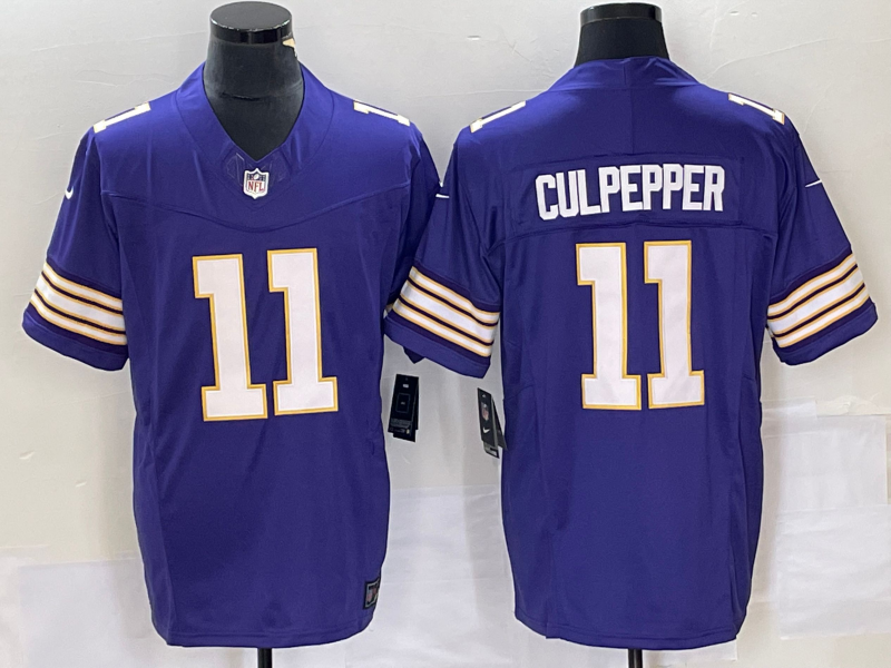 Men's Minnesota Vikings Daunte Culpepper #11 Purple Classic Player Jersey1