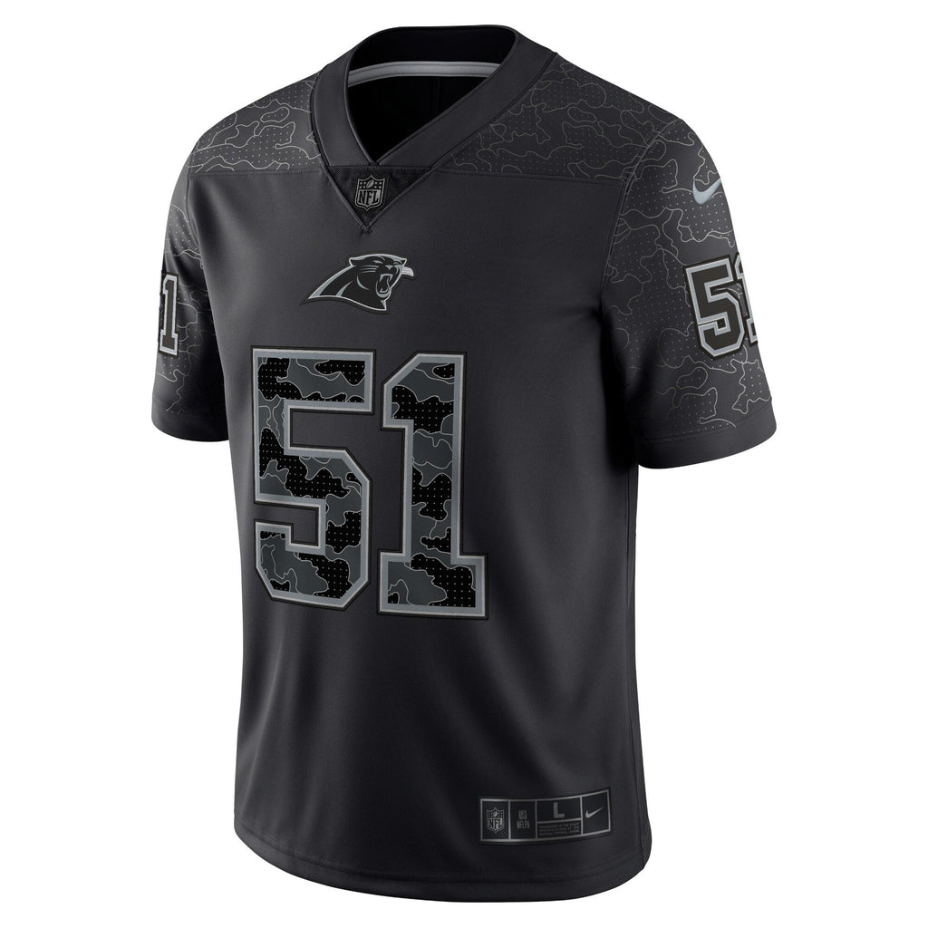 Sam Mills Carolina Panthers  Retired   RFLCTV Limited Jersey - Black