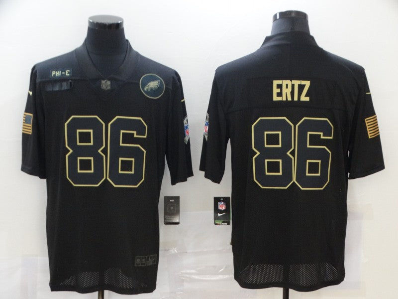 Men's Philadelphia Eagles #86 Zach Ertz Black Team Game Jersey1