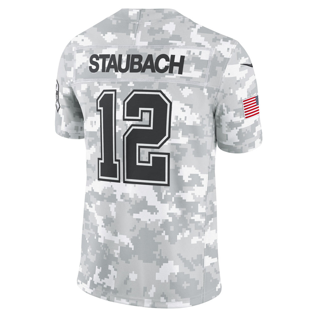 Roger Staubach Dallas Cowboys  2024 Salute to Service Retired   Limited Jersey - Arctic Camo