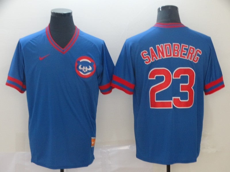 Men's Chicago Cubs Ryne Sandberg #23 Blue Stitched Jersey1