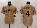 Men's San Diego Padres Luis Arraez #4 Tan Limited Player Jersey1