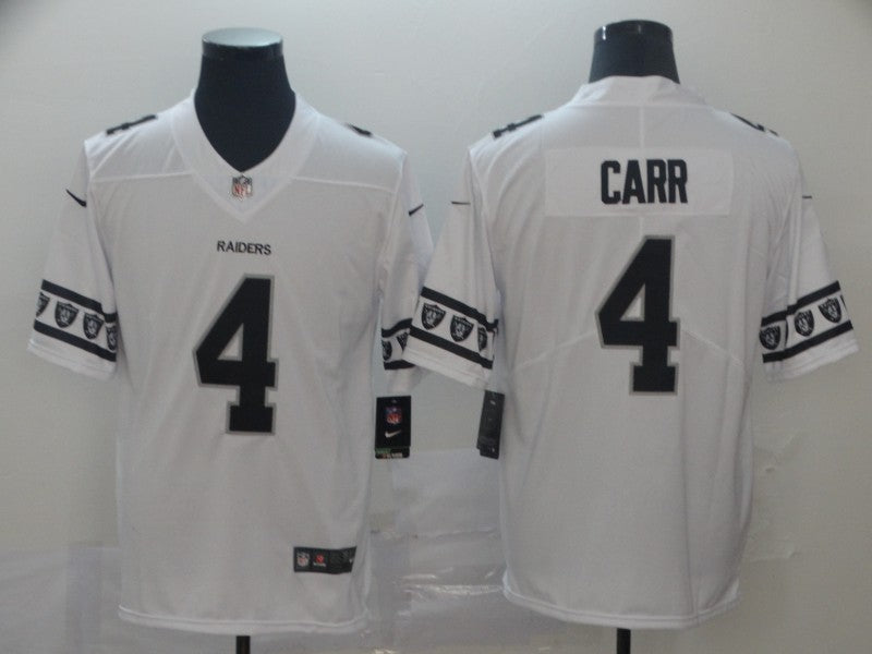 Men's Las Vegas Raiders Derek Carr #4 White Game Jersey1