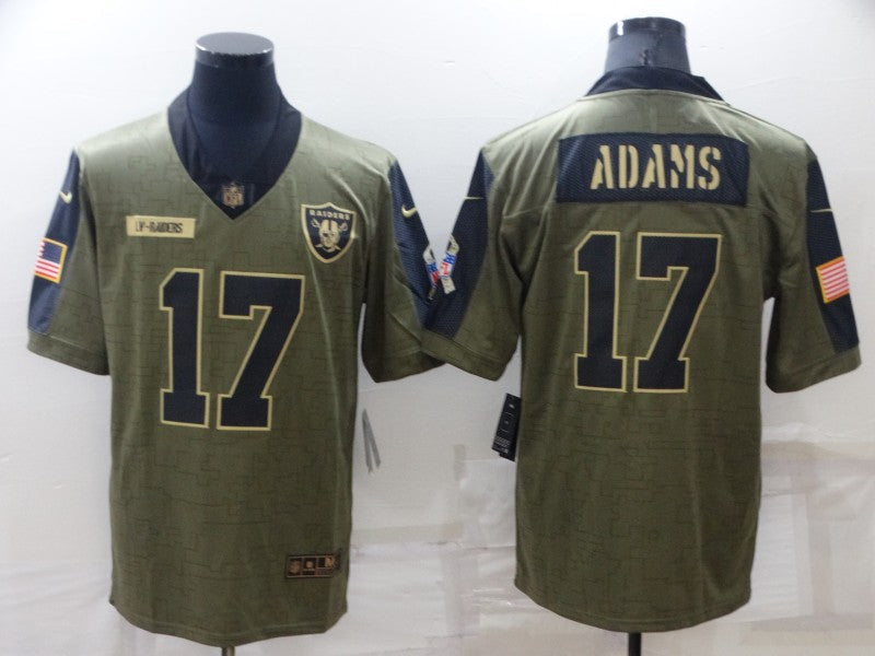 Men's Las Vegas Raiders Davante Adams #17 Brown Player Game Jersey1