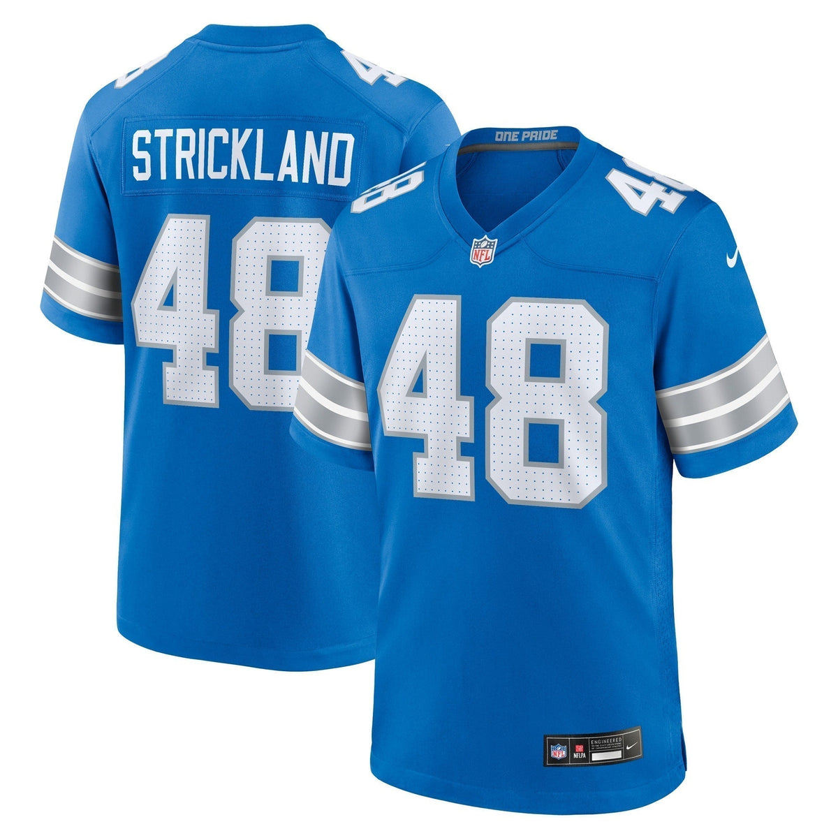 Loren Strickland Detroit Lions  Game Jersey -  Blue