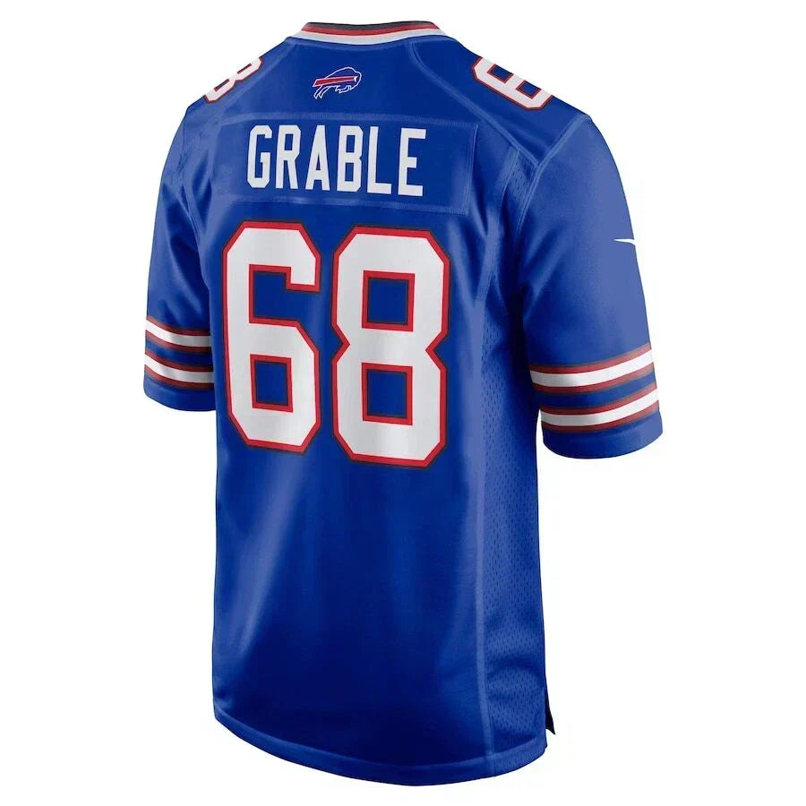 Buffalo Bills Tylan Grable #68  Men's Royal Blue Official  Game Jersey