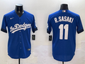 Men's Los Angeles Dodgers Roki Sasaki #11 Royal Replica Game Jersey