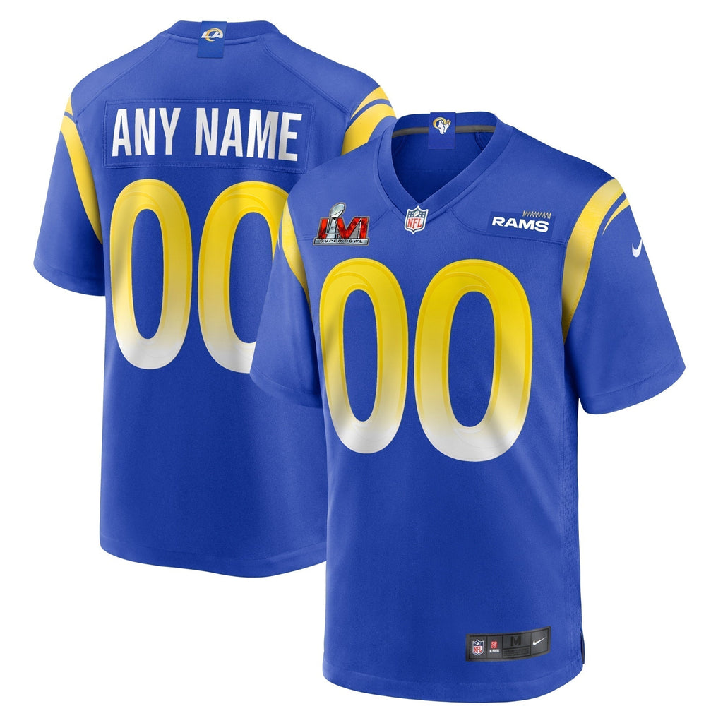 Los Angeles Rams  Super Bowl LVI Game Custom Jersey - Royal