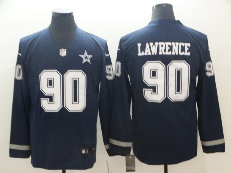 Men's Dallas Cowboys DeMarcus Lawrence #90 Navy Player Game Jersey1