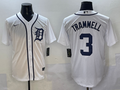 Men's Detroit Tigers Alan Trammell #3 White Limited Player Jersey