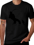 Fisherman Graphic Black T-Shirt
