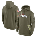 Men's Denver Broncos Olive 2022 Salute to Service Therma Performance Pullover Hoodie1