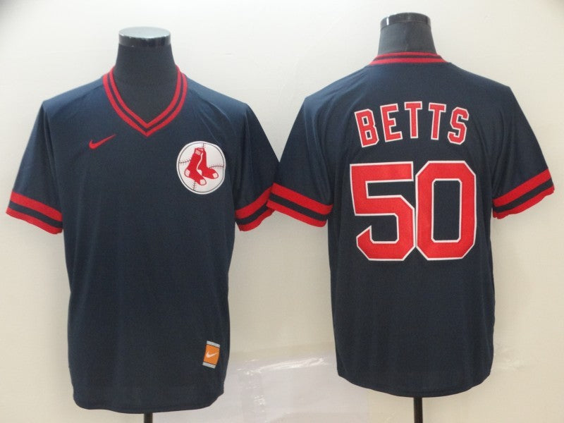 Men's Boston Red Sox Mookie Betts #50 Navy Replica Player Jersey1