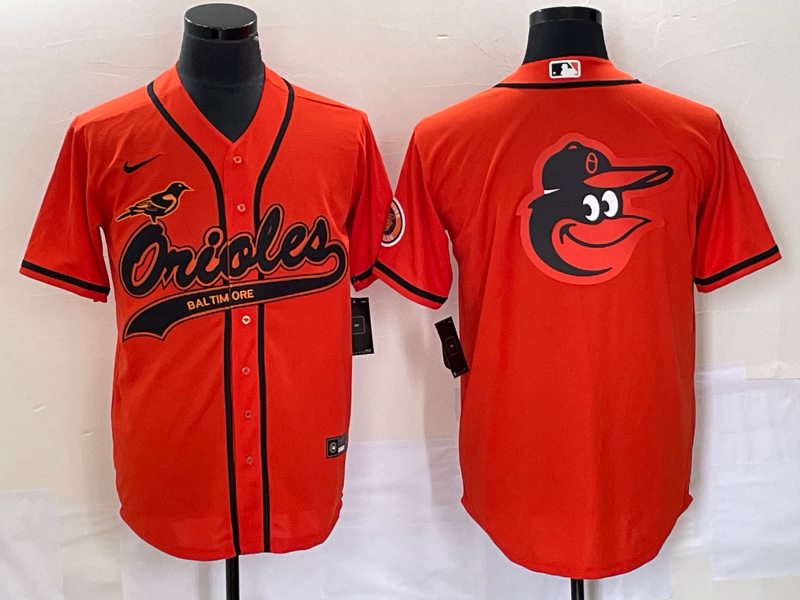 Men's Baltimore Orioles Orange Replica Player Jersey1 Joint Edition