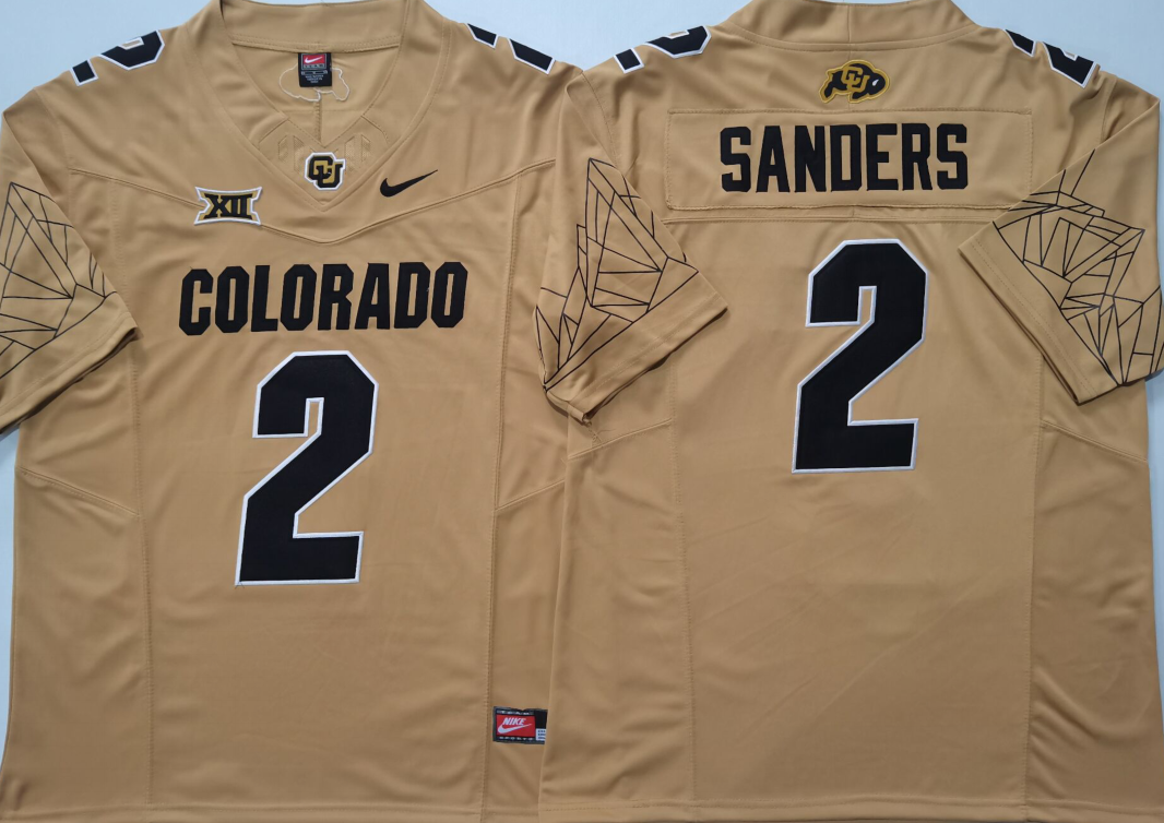 Men's Colorado Buffaloes Shedeur Sanders #2 Yellow Game Jersey