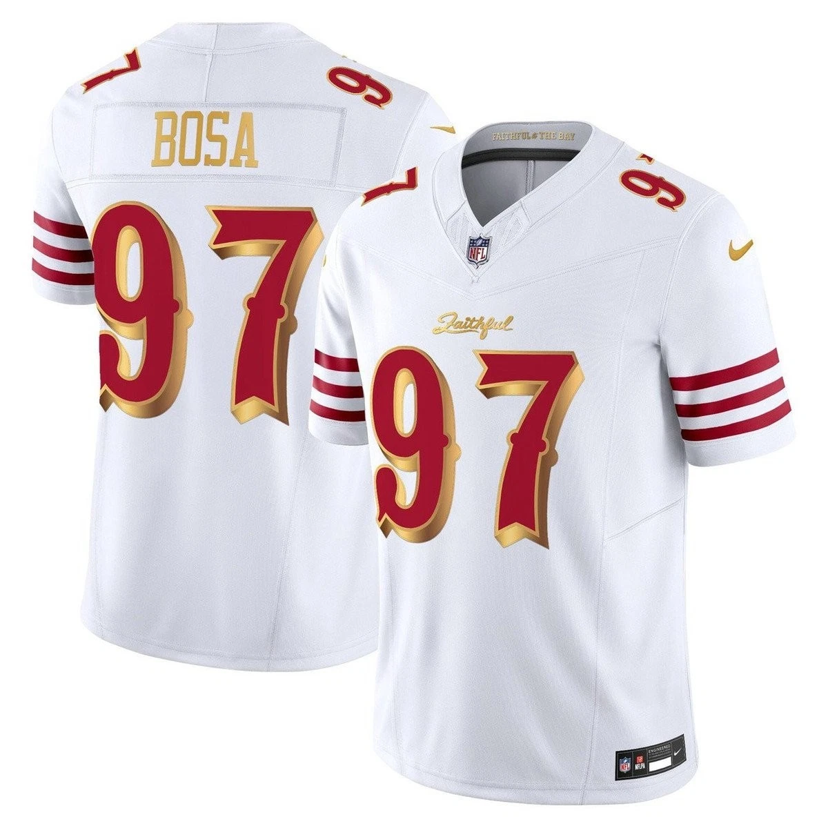 Men's Nick Bosa San Francisco 49ers 2025 Rivalries Collection F.U.S.E. Limited White Jersey
