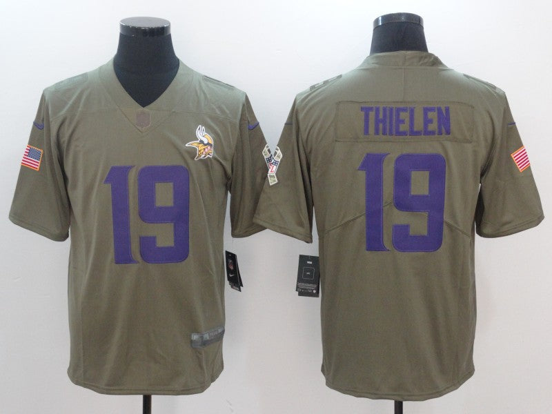 Men's Minnesota Vikings Adam Thielen #19 Brown Game Player Jersey1